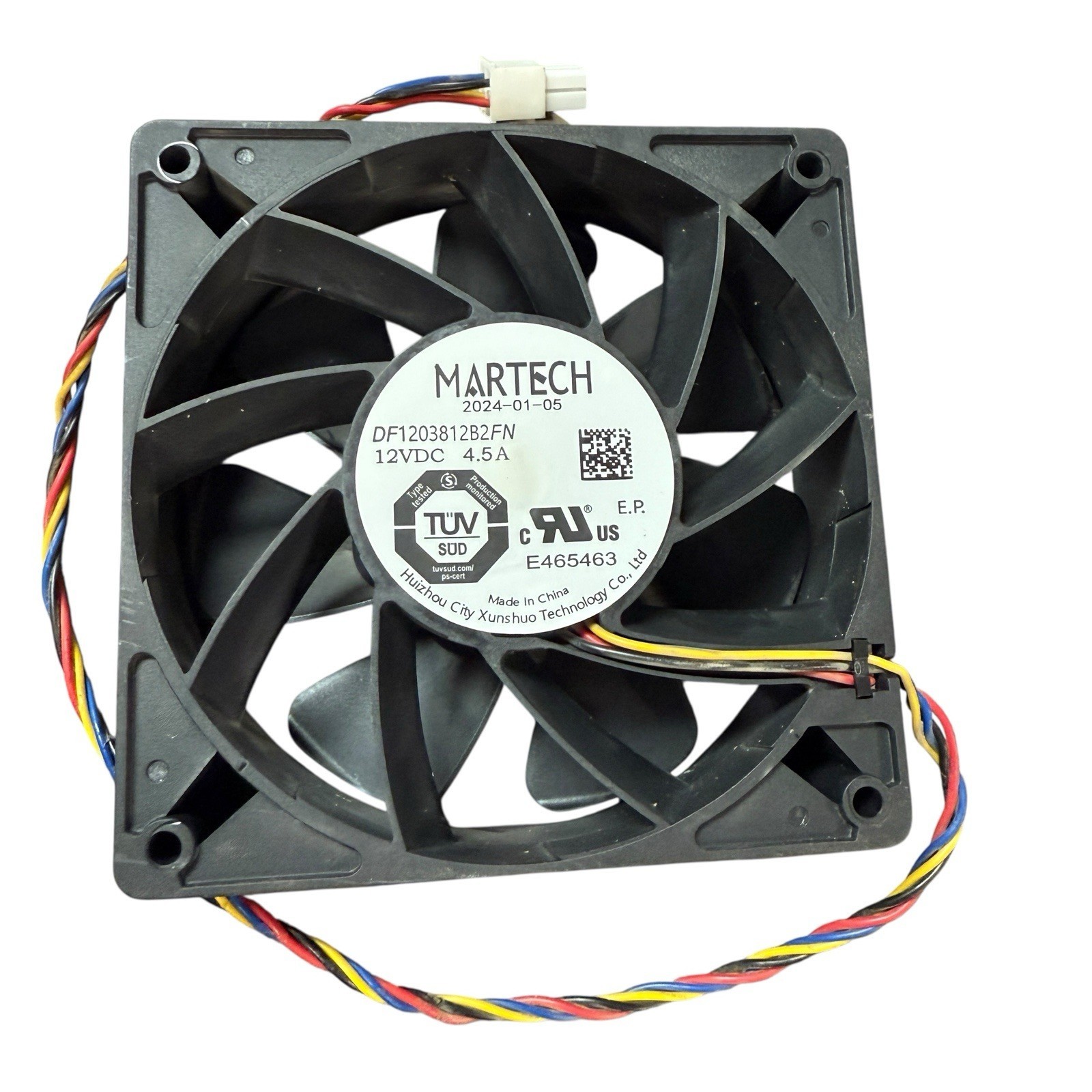 DF1203812B2FN 12V 4.5A 120mm 7000RPM 4-Pin Molex AntMiner Cooling Fan