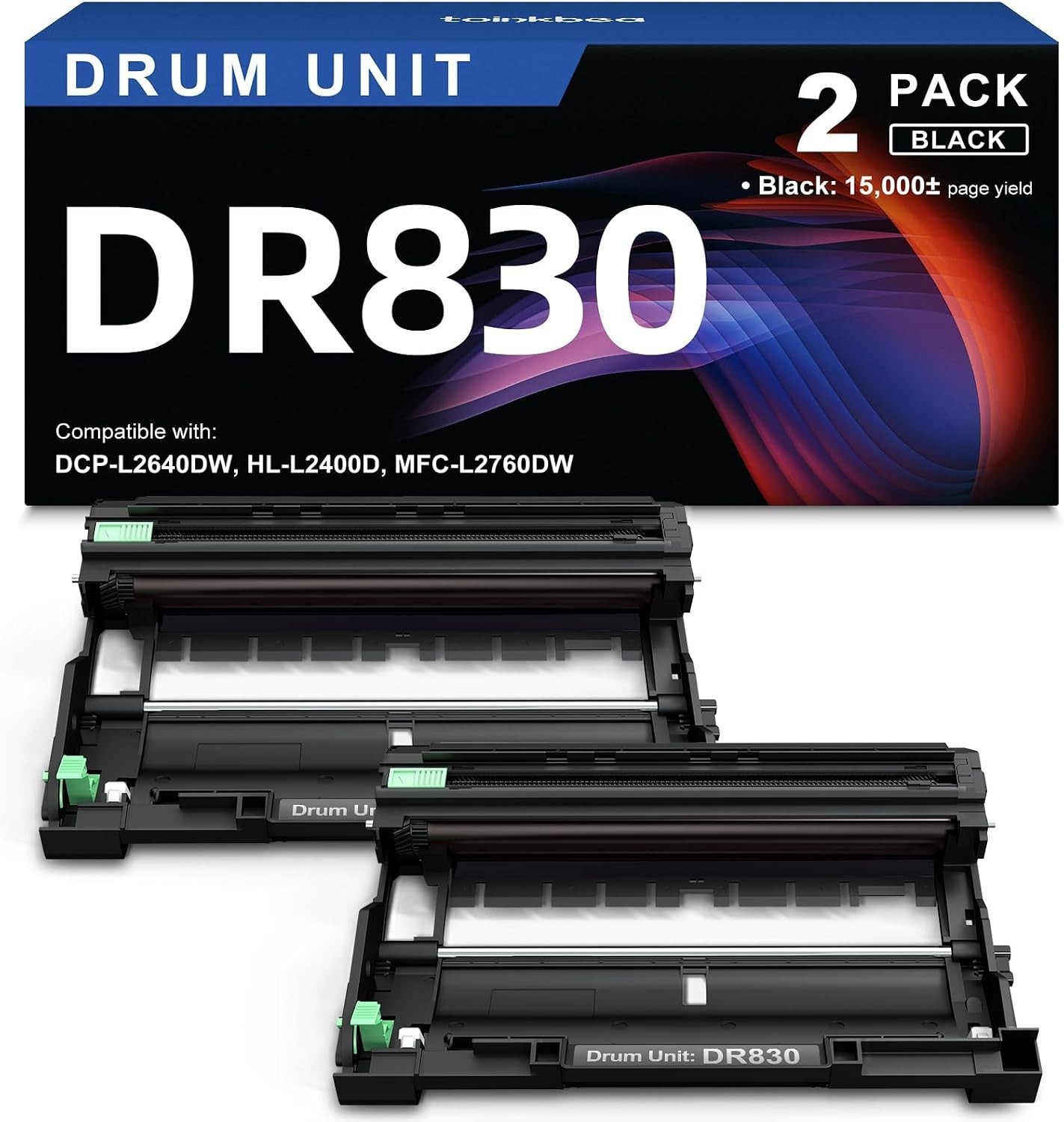 2PK DR830 DR-830 Drum Unit Compatible Brother HL-L2405W DCP-L2640DW MFC-L2760