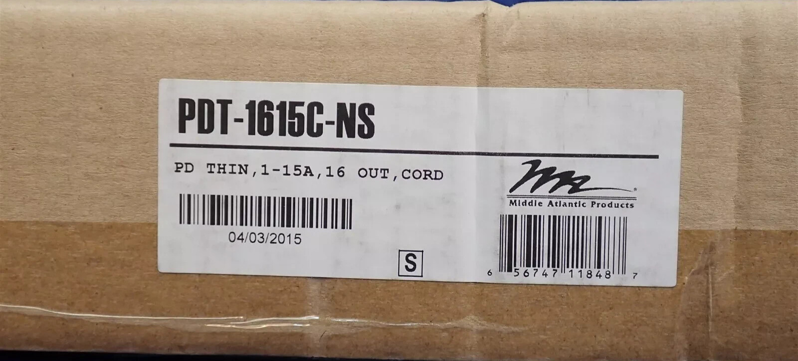 NEW Middle Atlantic PDT-1615C-NS Power Distribution 16 Outlet Strip 15 Amp (Q5)