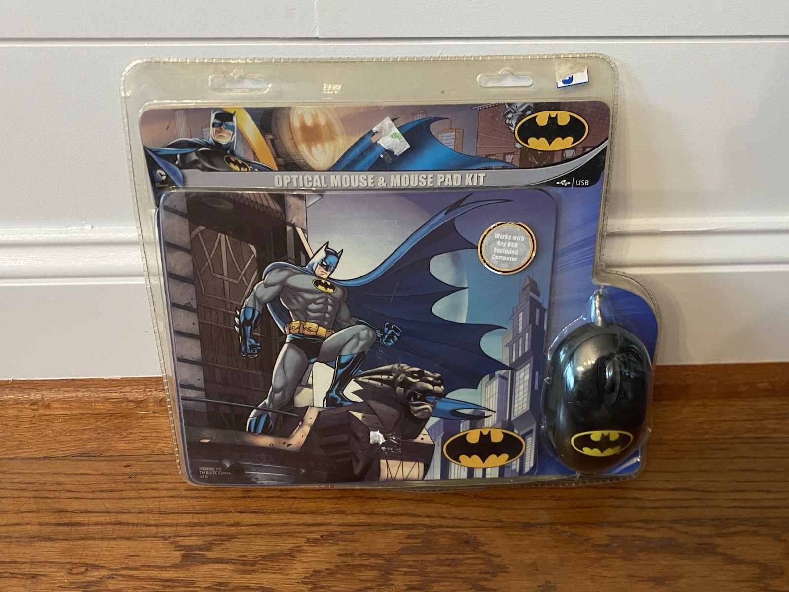 DC Comics Batman Optical Mouse And Mouse Pad Kit 2015 NIB New Sealed Sakar