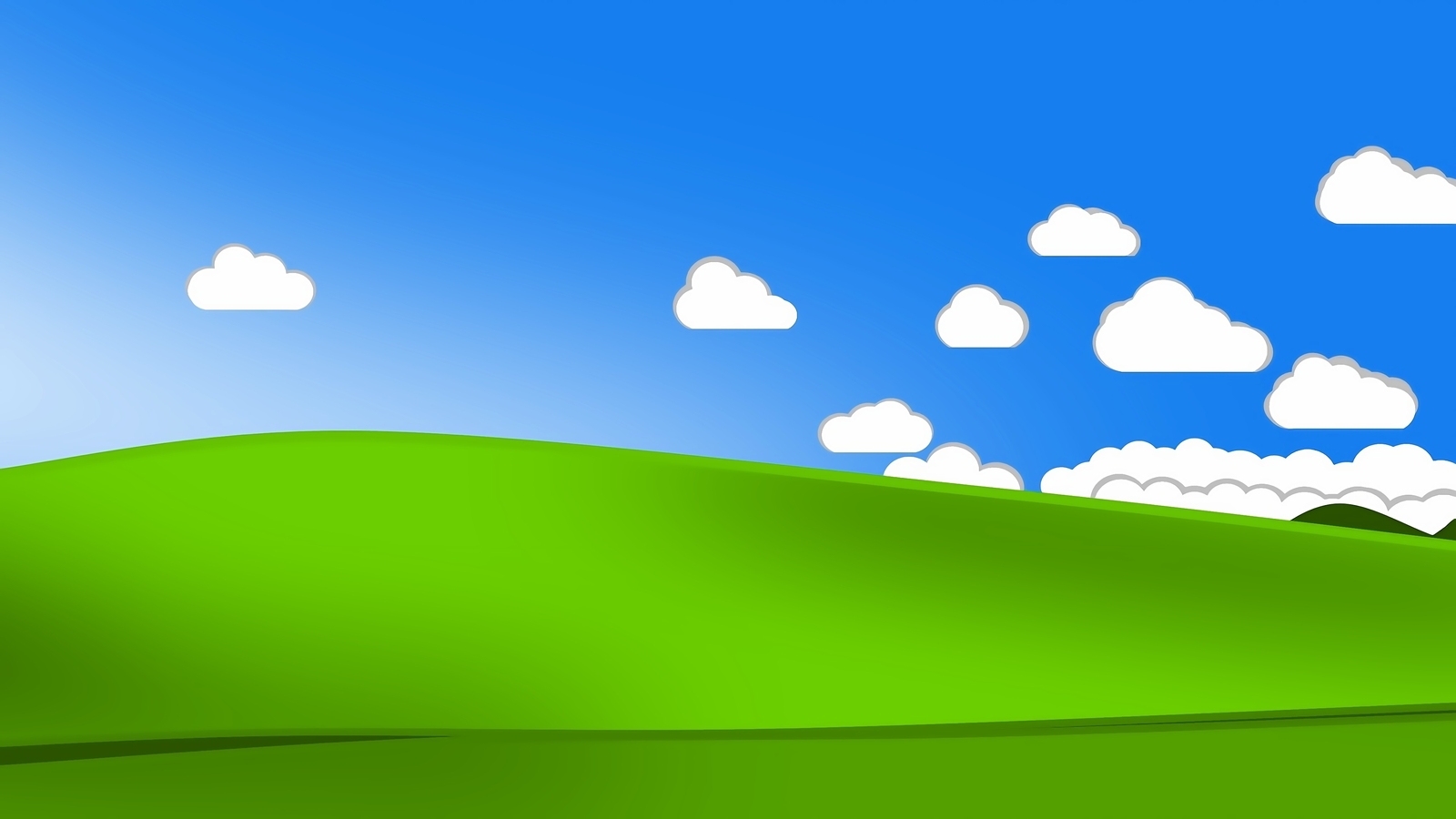 Landscape  minimalism clouds bliss Custom Gaming Mat Desk