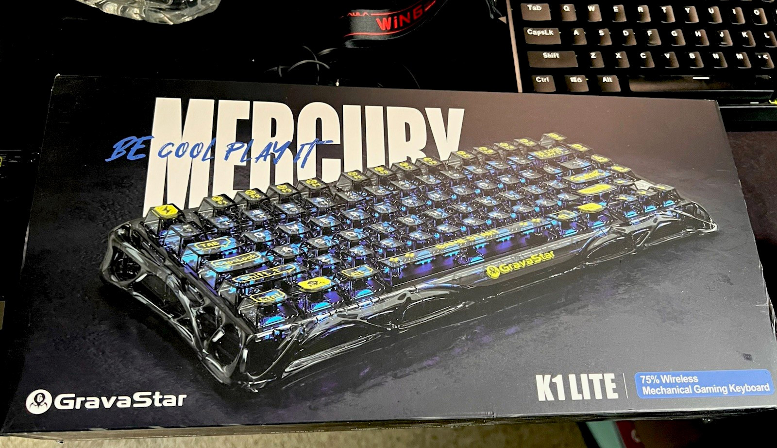 GravaStar K1 Lite 75% Wireless Mechanical Keyboard QWERTY English Black/Clear
