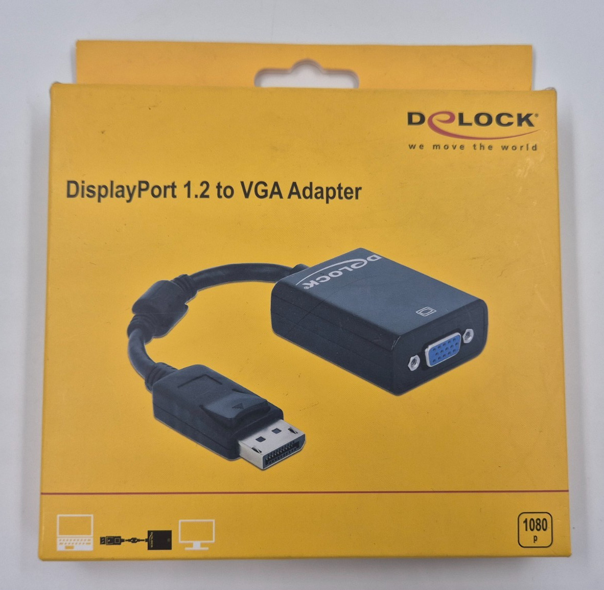 Delock Adapter Displayport 1.2 Male VGA Female Black