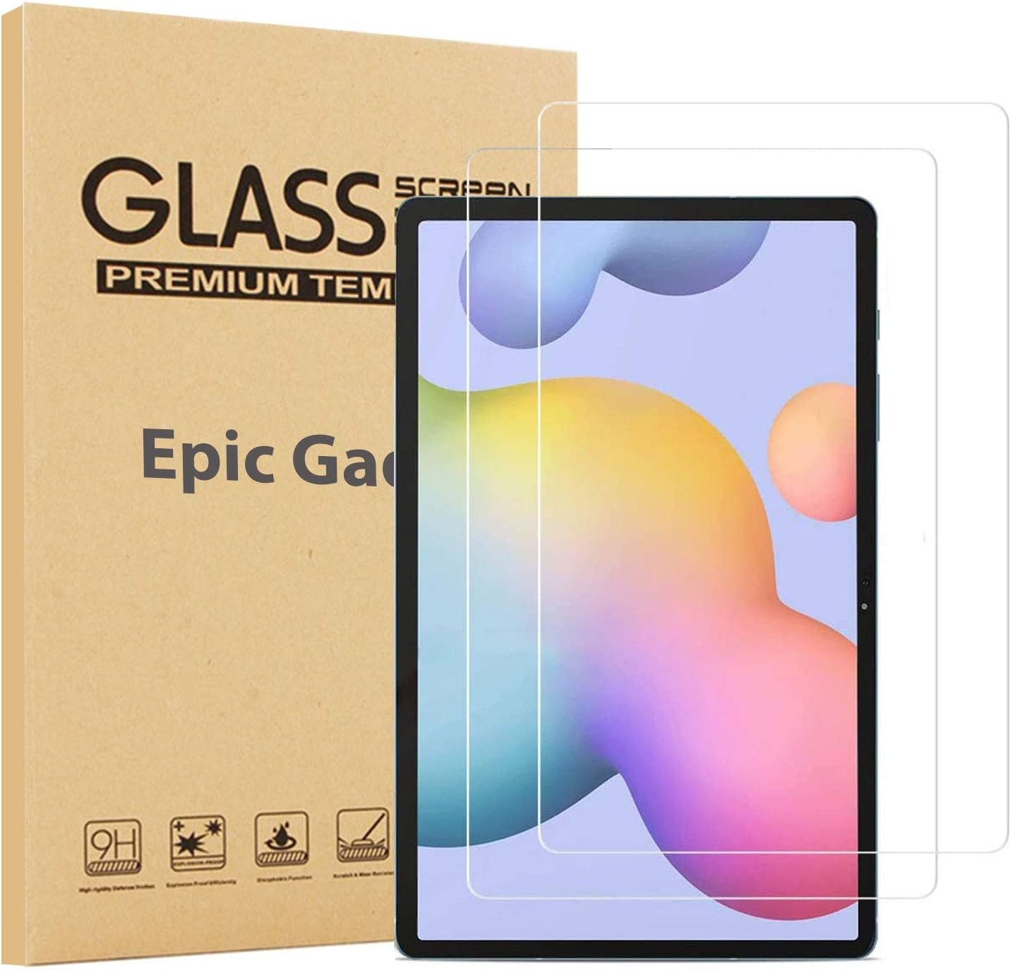 2-Pack Glass Screen Protector for Samsung Galaxy Tab S9/S8 - 9H Hardness