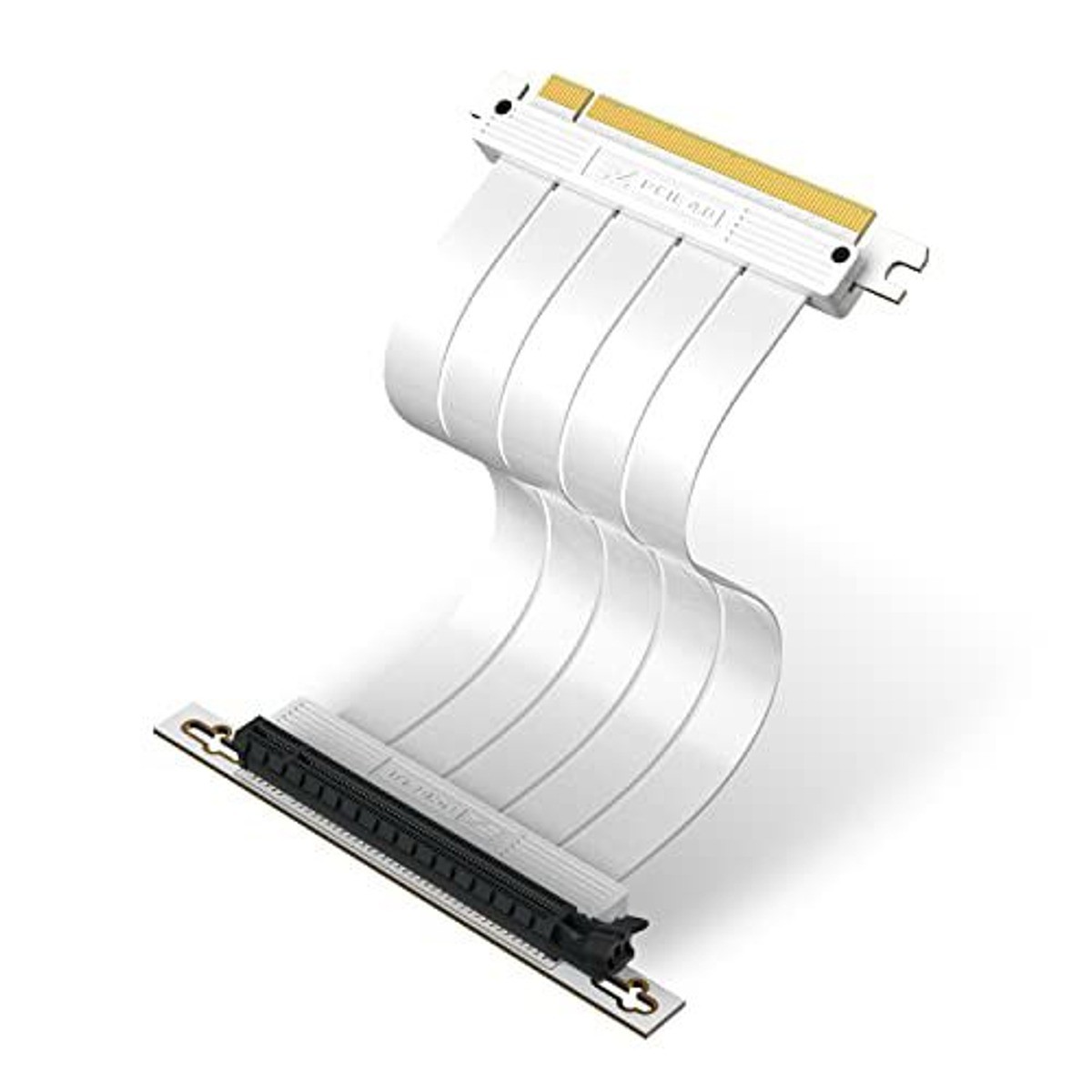 EZDIY-FAB PCIe 4.0 x16 GPU Riser Extension Cable 20cm Right Angle White RTX4090