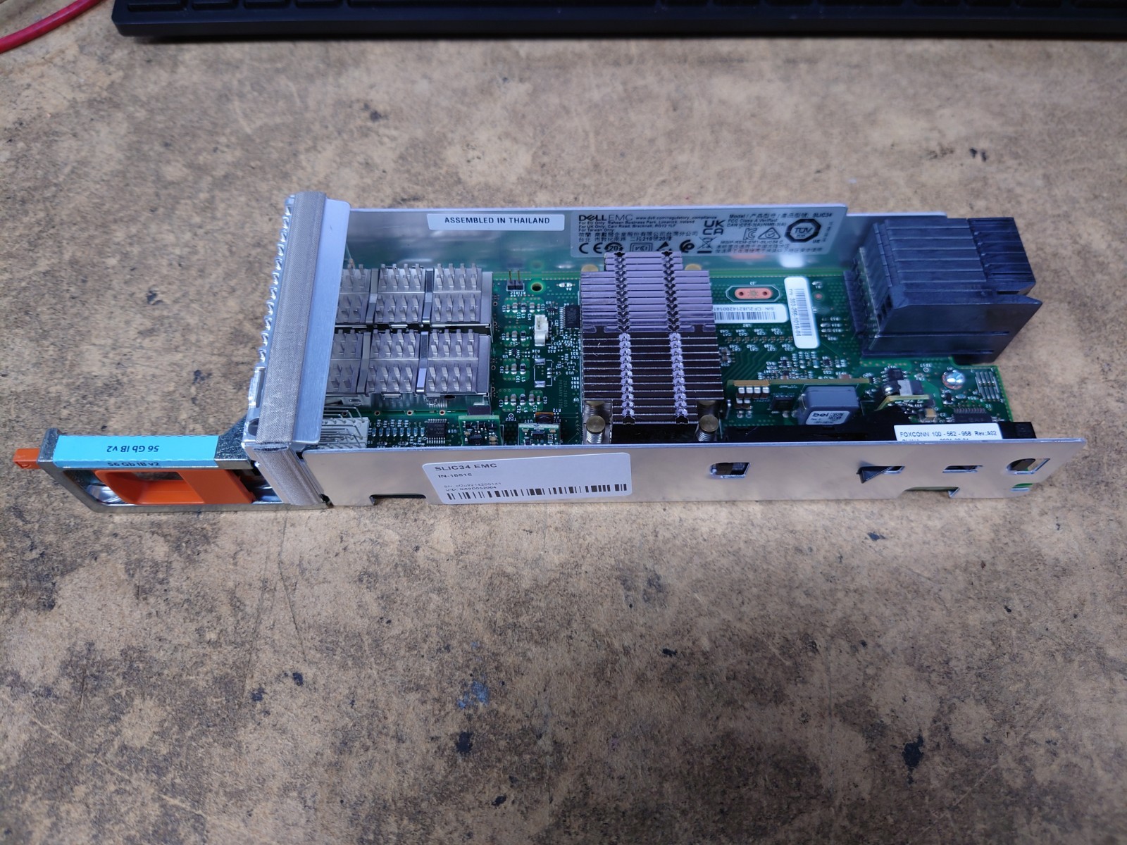EMC SLIC34 Quad-Port 56Gb/s InfiniBand Enhanced X16 Module P/N: 303.266.101A.04