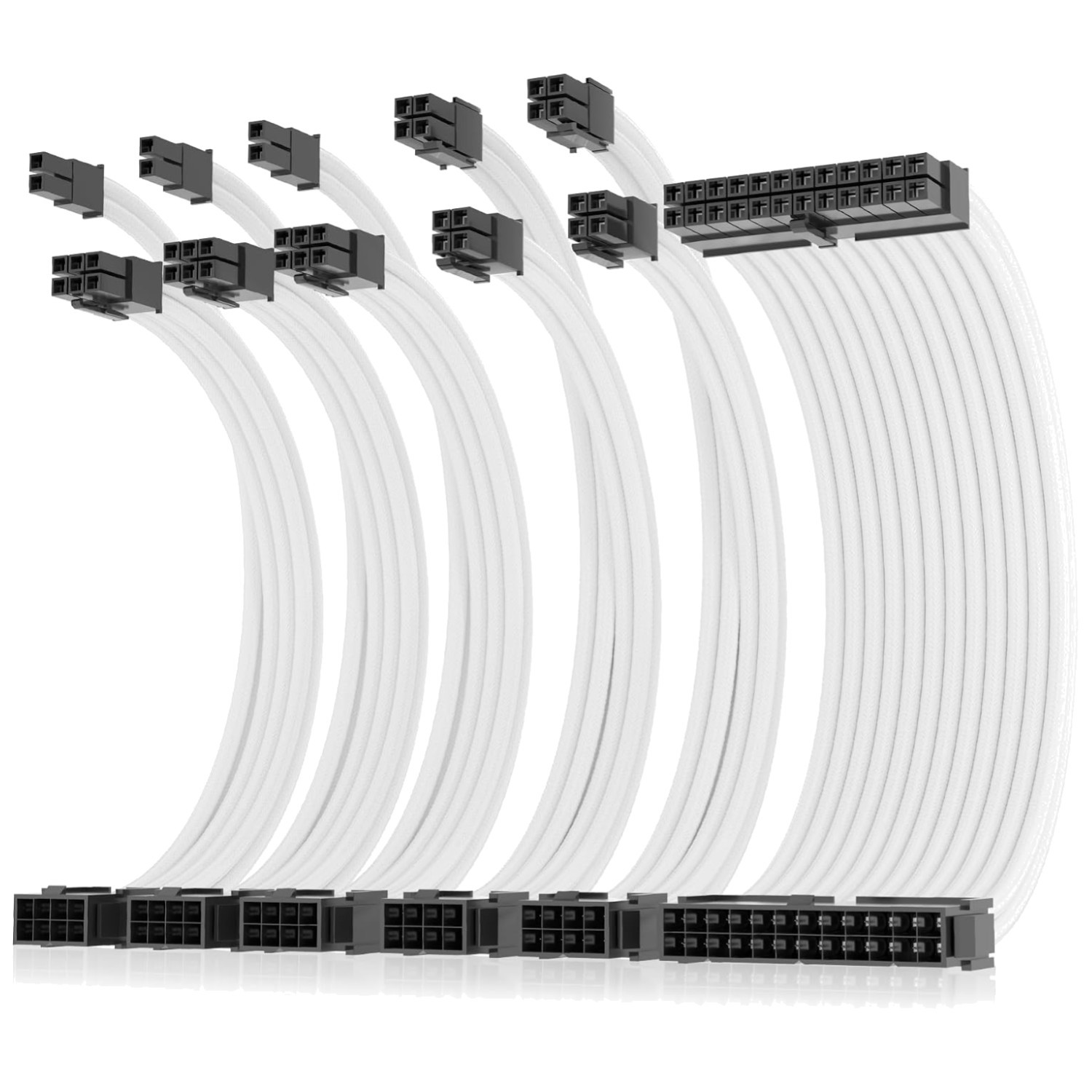 30cm High-Performance Power Supply Extension Cable with Dual EPS & PCI-E Support