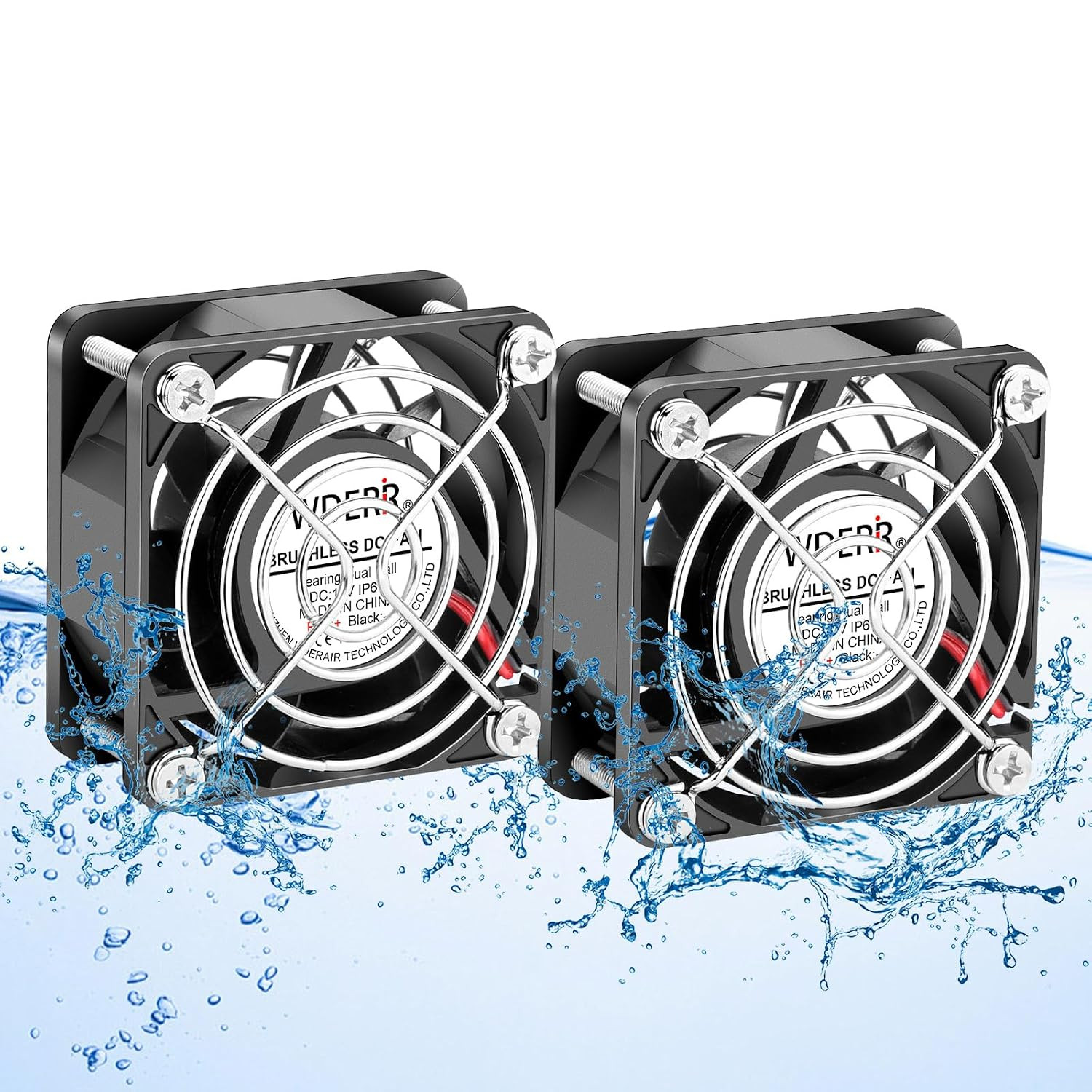 Small 60Mm X 25Mm DC 12V Brushless IP67 Waterproof High Speed Electric Cooling