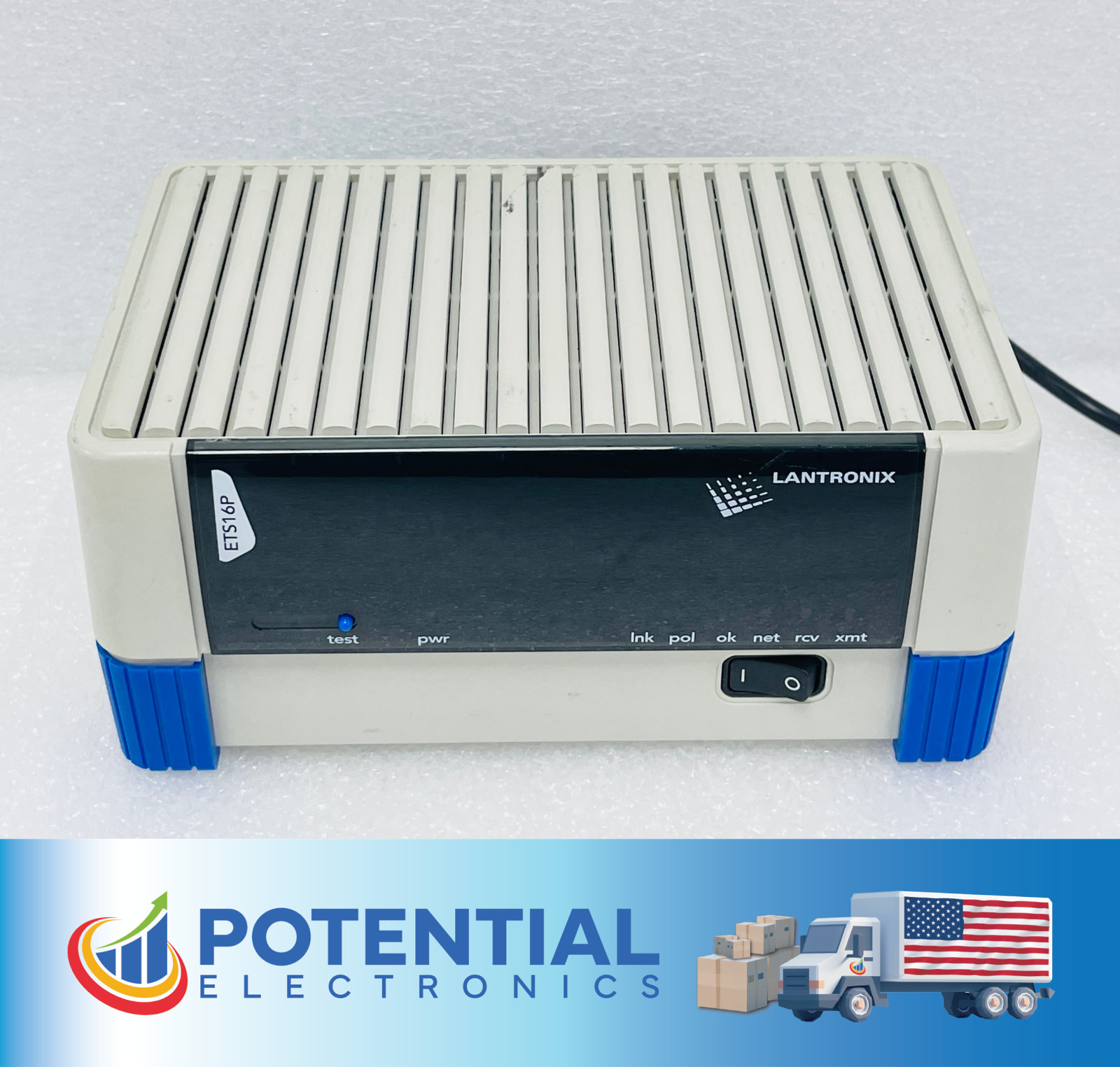 LANTRONIX ETS16PS 16-Ports RJ-45 115Kbps Ethernet RS-232/423 Terminal Server