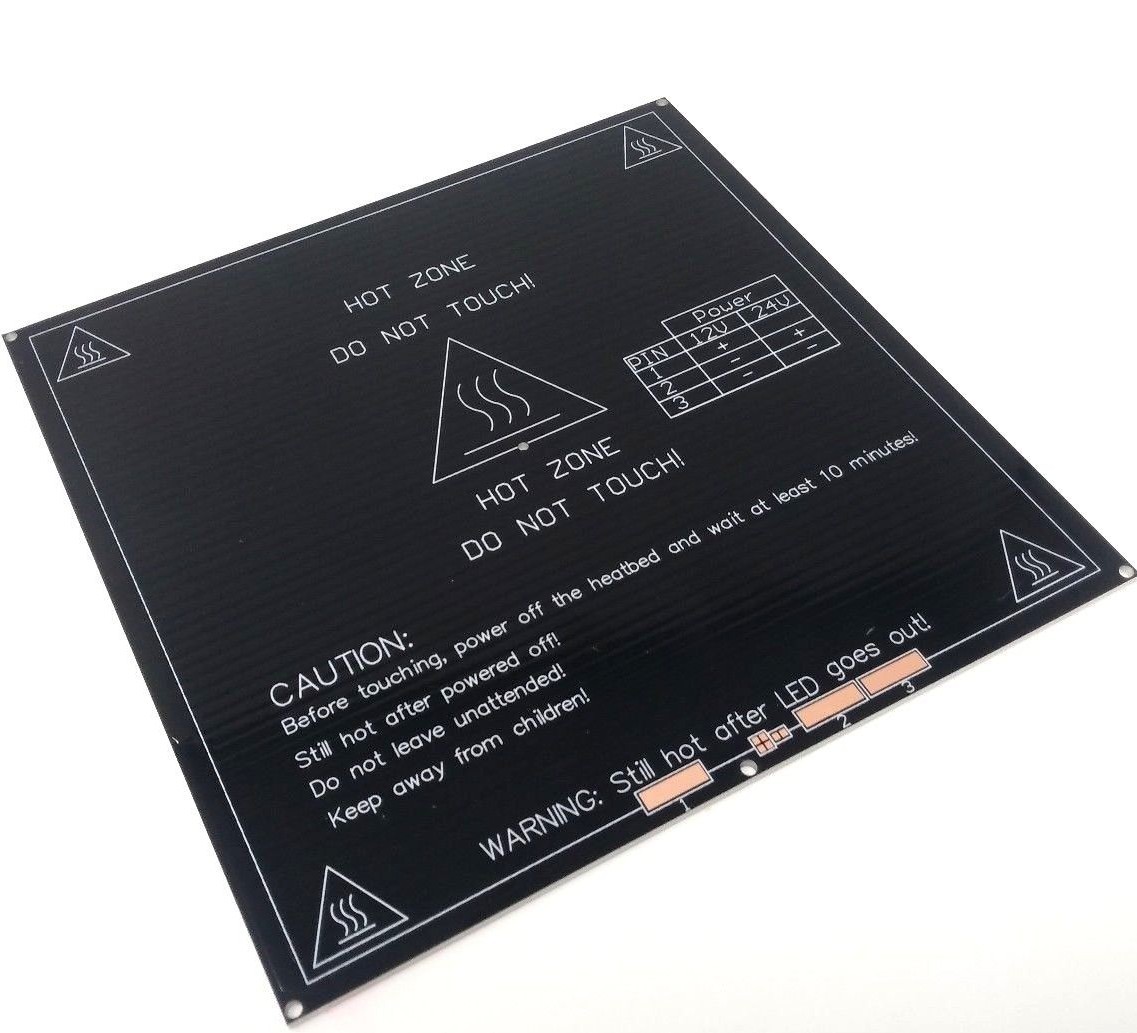200 214x 3 mm Aluminum Heated Heat Bed Rectangular 12V 24V for 3D Printer RepRap