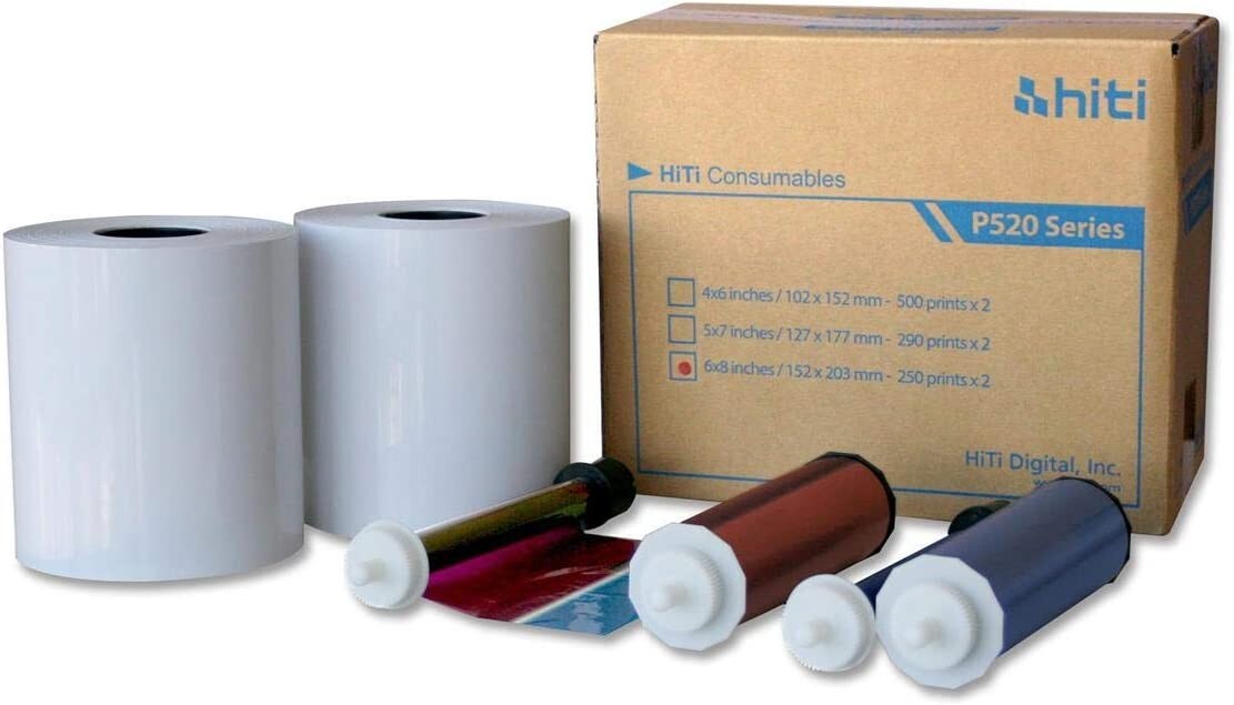 HiTi 6x8" Media Pack for P520L & P525L Printers (2 Rolls, 500 Prints)