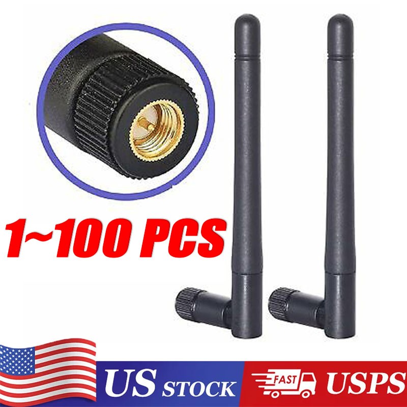RP-SMA Antenna for WiFi 2.4GHz/5Ghz Wireless Router Card Male Pin LOT