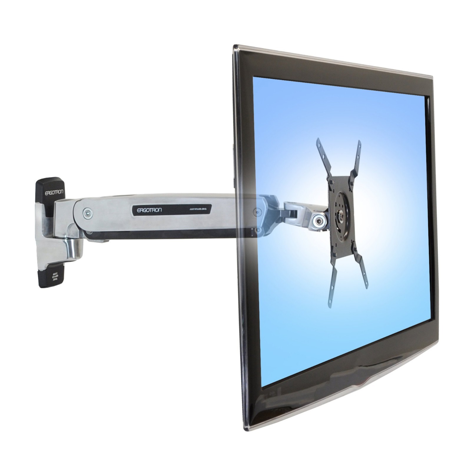 Ergotron LX Desk Monitor Arm 45-361-026 Polished Aluminum VESA Adjustable Mount