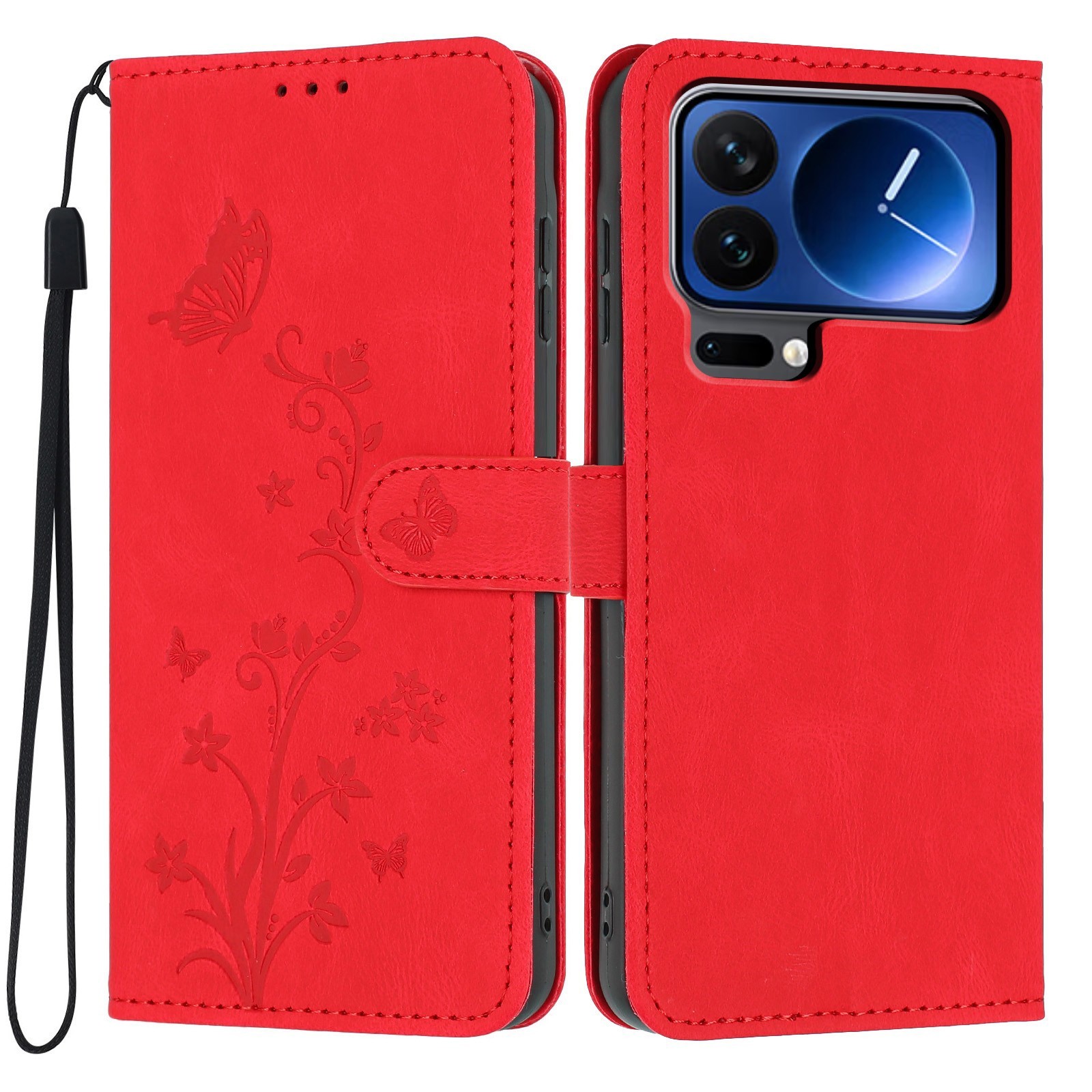 Flip Flower Butterfly Card Wallet Cover Case For S26 S25 S24 S23 S22 S21 S10 S20