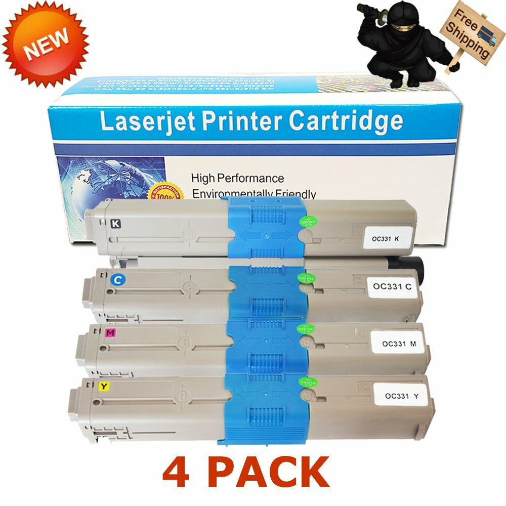 Toner for Oki C332dn C332 MC363dn MC363 - 4 Pack Set