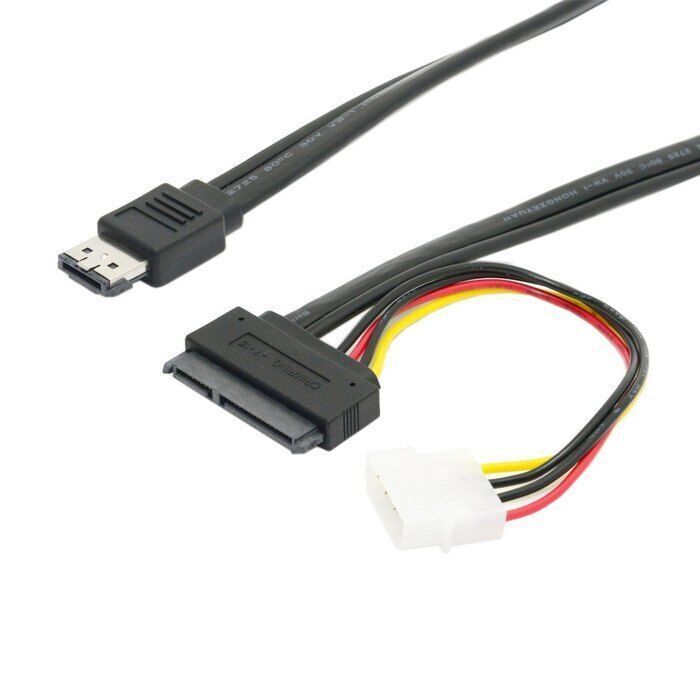 Cablecy Power ESATA Combo Hard Disk Cable to SATA 22p & IDE 5V 12V for 3.5
