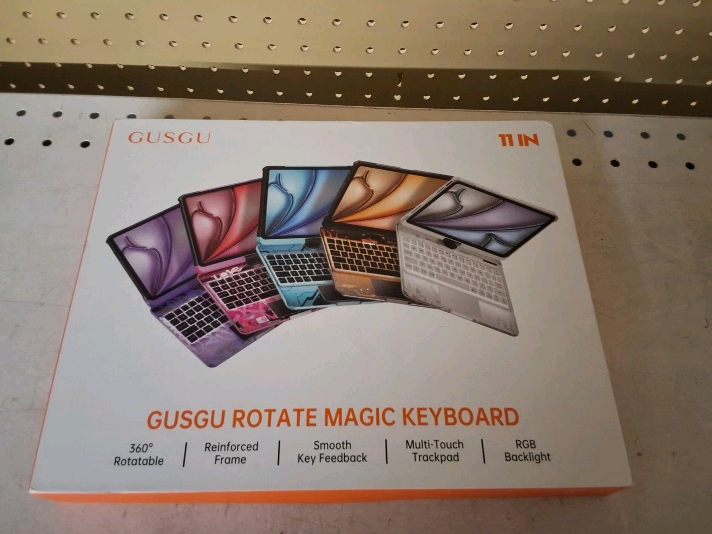 Gusgu Transparent Case w/Wireless Keyboard 2024 Ipad Pro 11" 5th Gen Tech Style