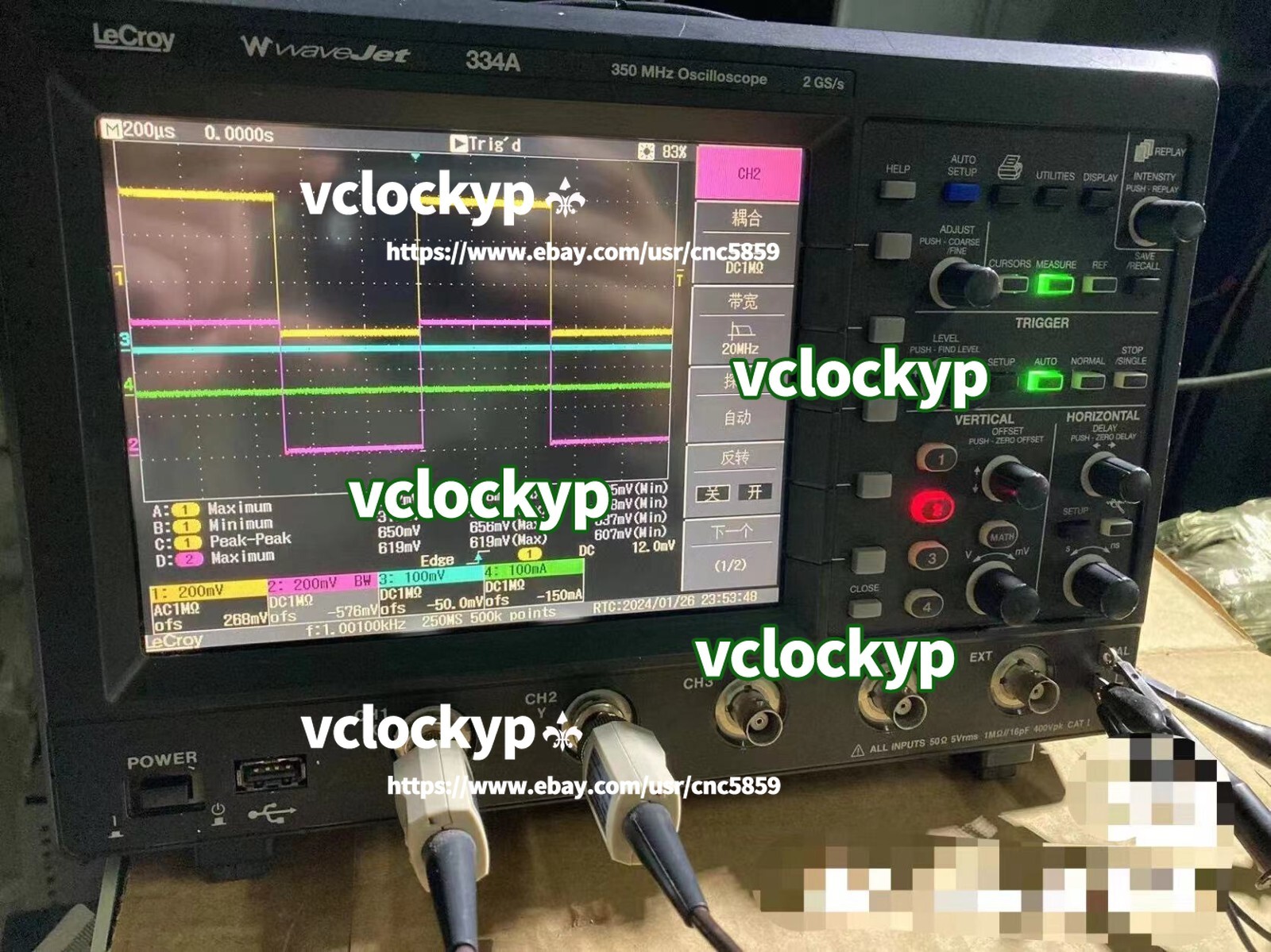 Tested 1PC LeCroy WaveJet 334A 350MHz,2GS/s  90-day warranty！