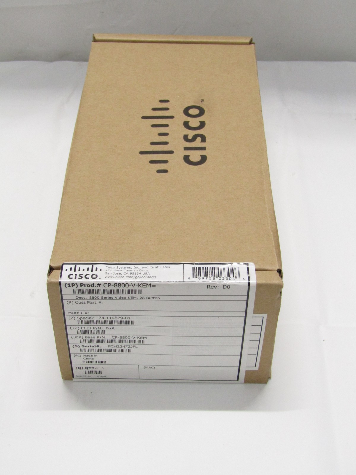 Cisco IP Phone 8800 Key Expansion Module CP-8800-V-KEM Black/Gray 28-Button