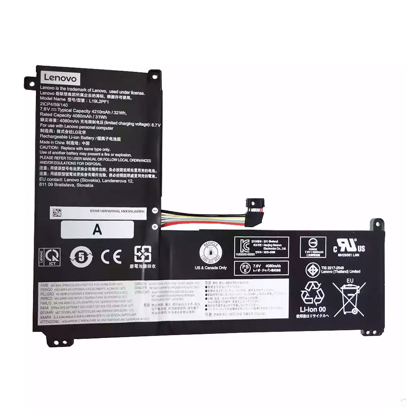 Genuine Battery L19L2PF1 L19C2PF1 For Lenovo IdeaPad 1-14IGL05 Slim 1-11IGL05