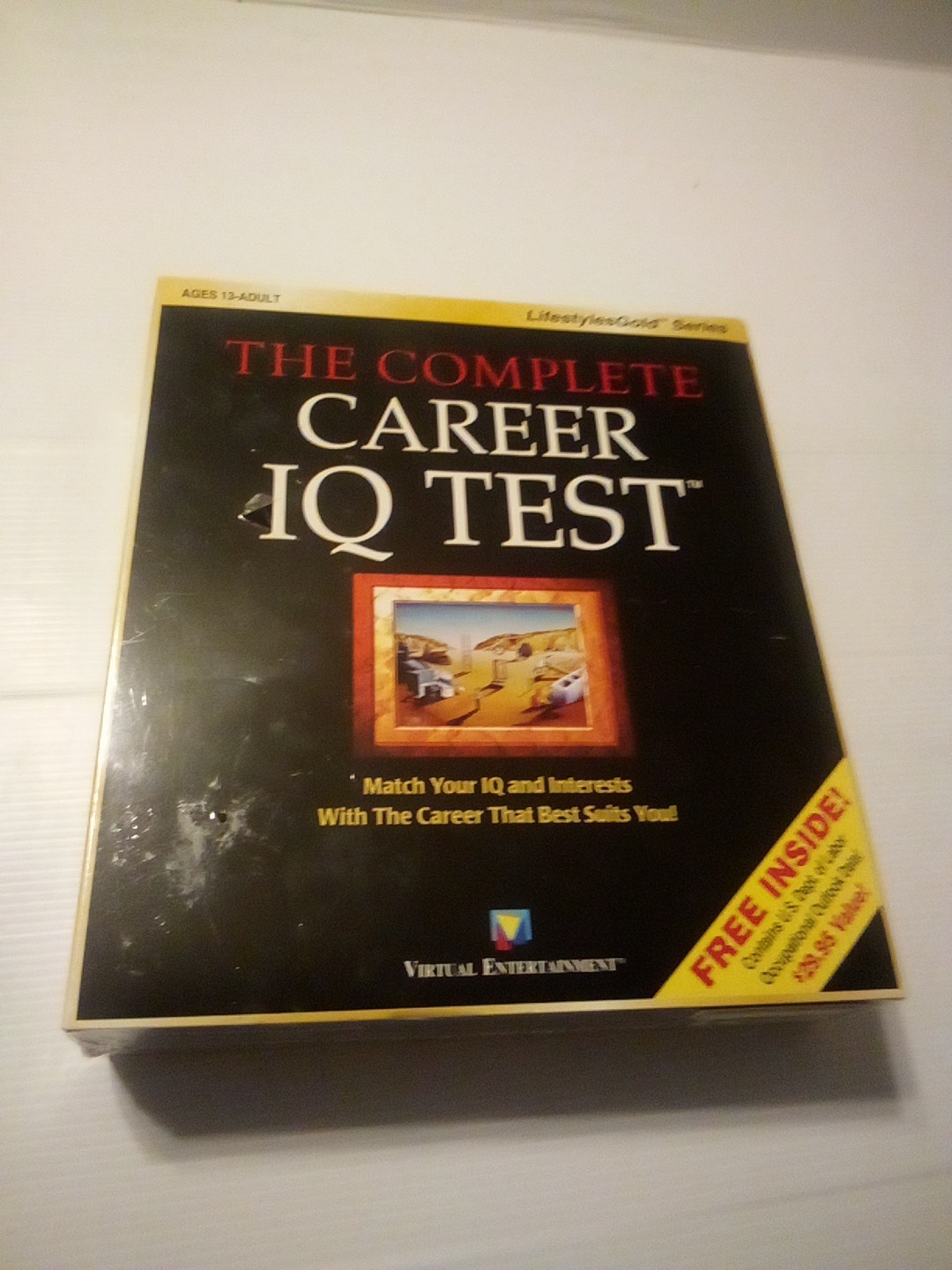 Rare Vintage 1997 The Ultimate IQ Test  Prep Big Box Game CD-ROM Windows 95/98