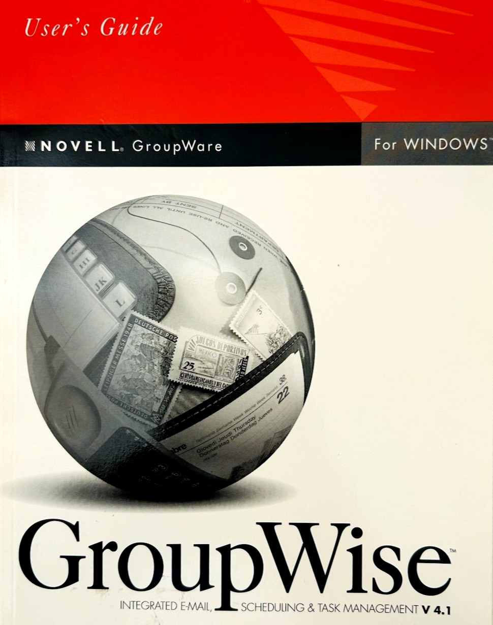 Vtg Novell Groupwise V 4.1 User's Guide GroupWare For Windows 1994 USA