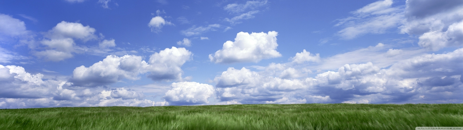 Landscape multiple display sky clouds grass Custom Gaming Mat Desk