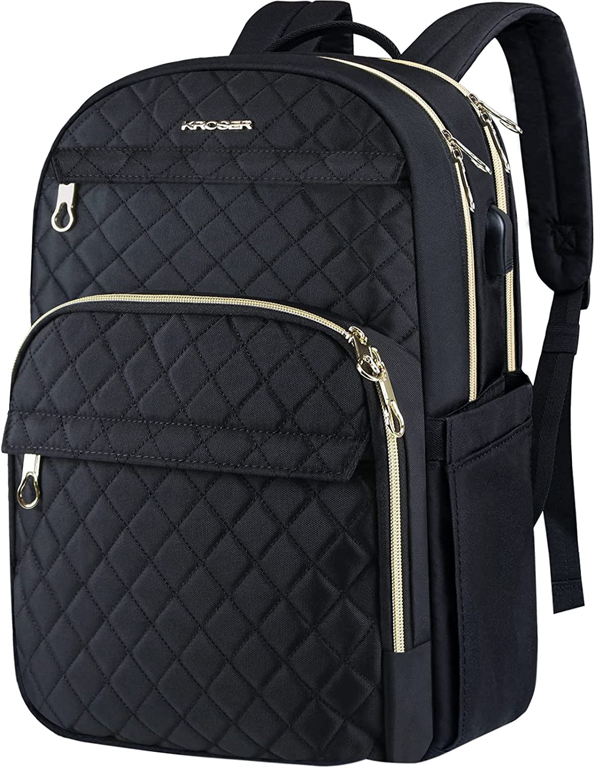 "Chic 15.6 Inch Laptop Backpack with USB Charging - Ideal for Travel, Work, and 