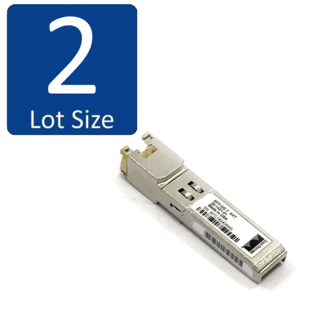 Lot of 2 Genuine Cisco SFP-GE-T SFP Transceiver 30-1421-01