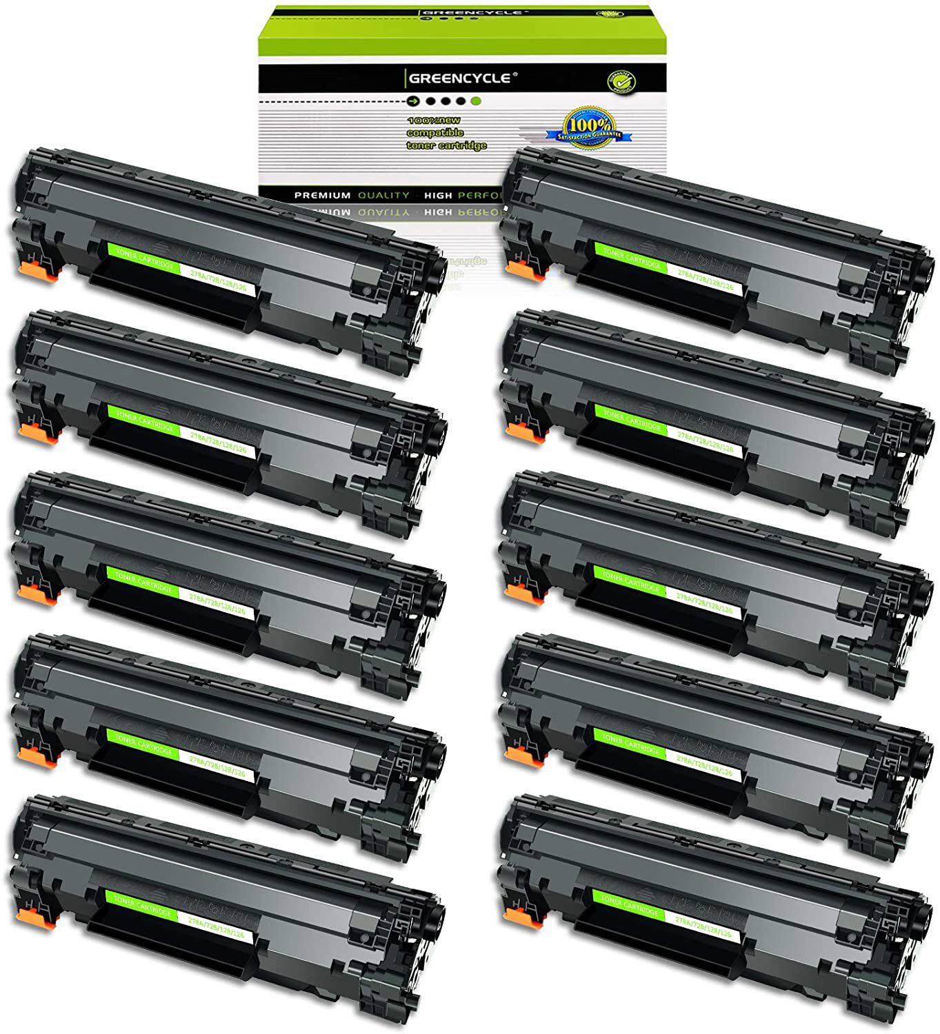 GREENCYCLE 10PK CRG128 Toner Cartridge For Canon128 ImageClass D530 D550 MF4550d