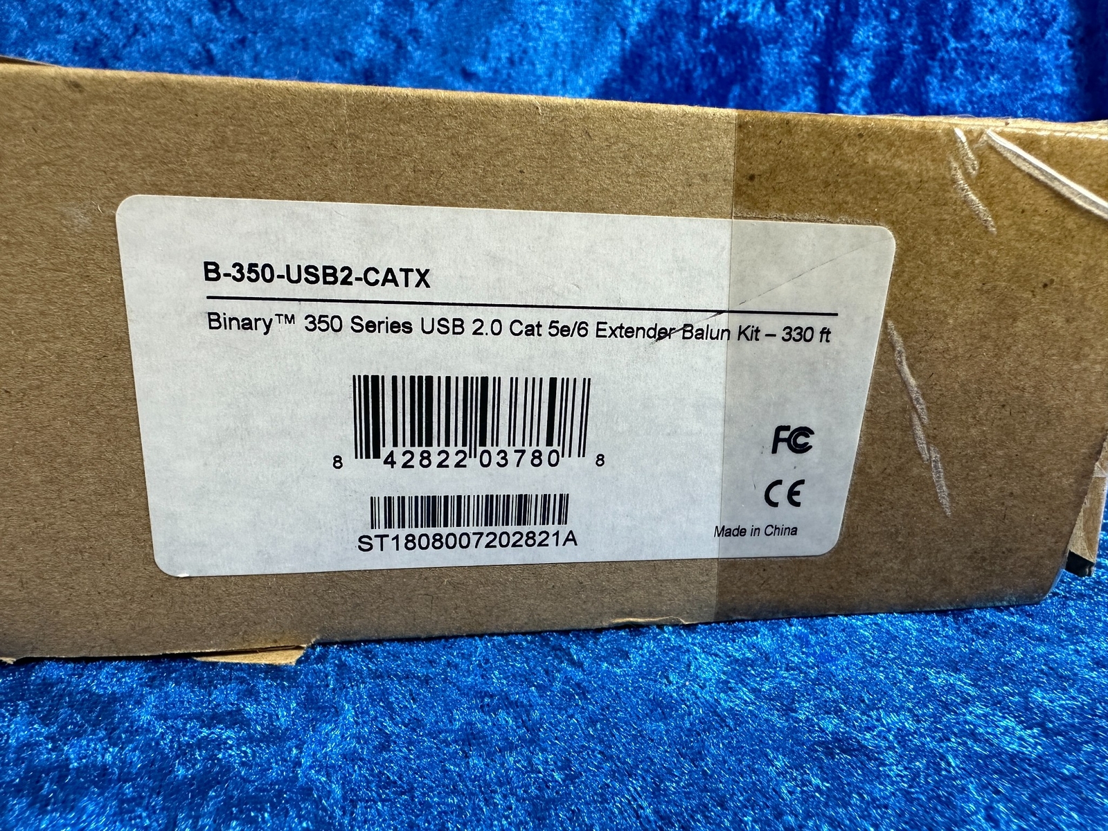 NEW Binary B-350-USB2-CATX 350 Series USB 2.0 Cat5e/6 Extender Balun Kit