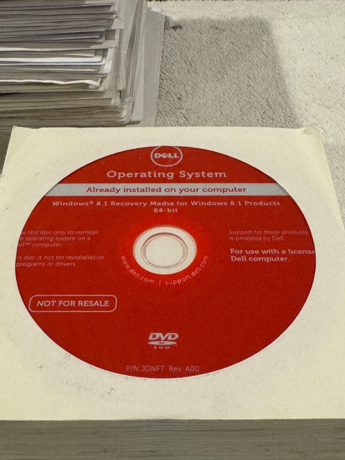 Dell Operating System Win 8.1 Recovery Media 64bit - CD ONLY NEW/SEALED