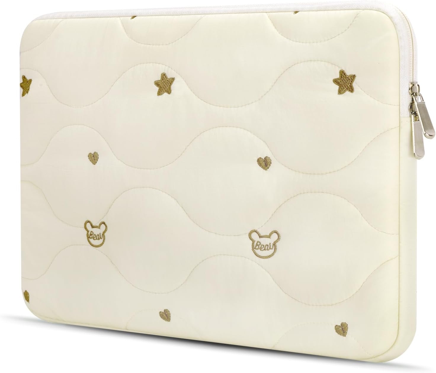 Beige Laptop Sleeve for 15/16 Inch Laptops, Protective Case for MacBook Air Pro