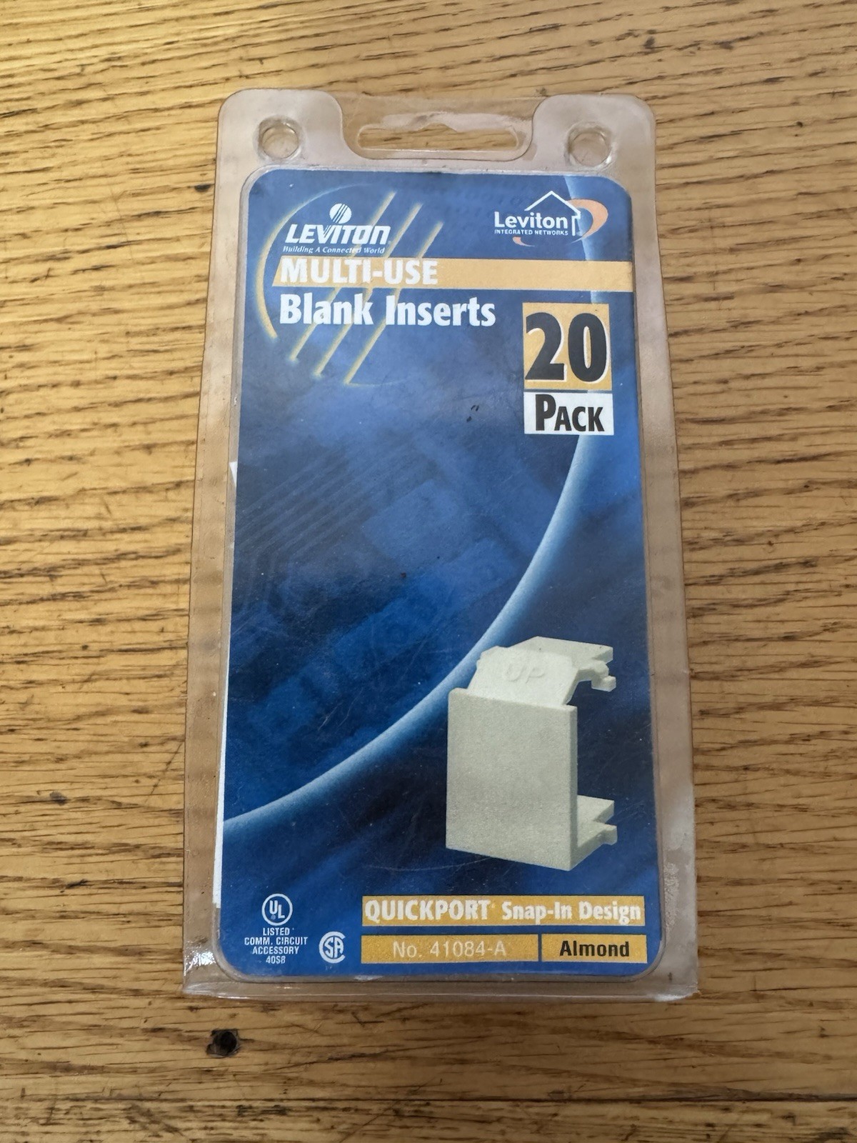 20 Leviton Almond Quickport Snap-In Blank Filler Plate Inserts 41084-BAB 41084-A