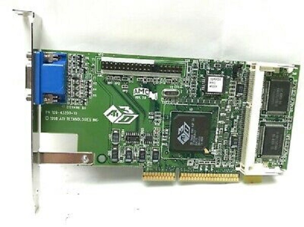 ATi 3D RAGE PRO 43203 4MB AGP Video Card Part No:109-43200-10 Ver. 2.0