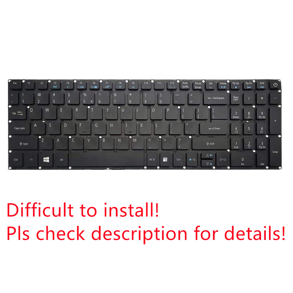 Original US Non-Backlit Keyboard for Acer Aspire F5-571G