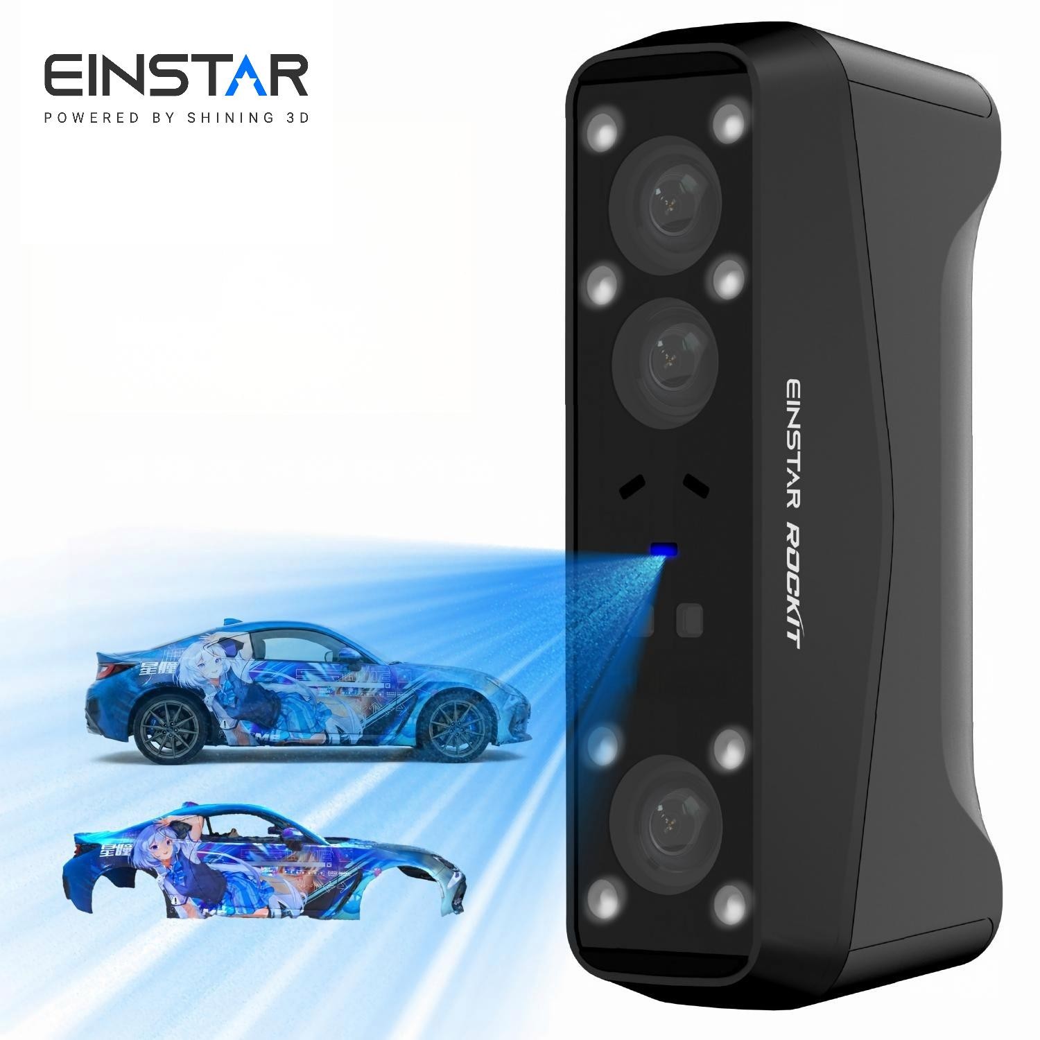 Einstar Rockit Handheld 3D Scanner Wireless Blue Laser/ IR Scan for 3D Printing