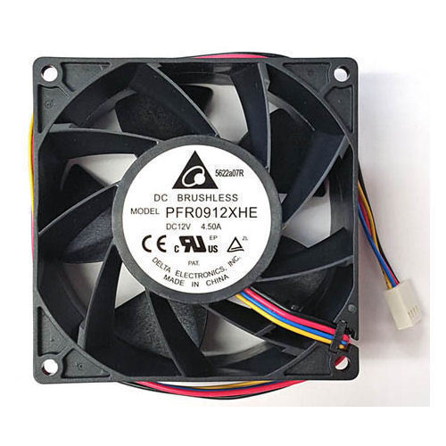 Delta  92mm x 92mm x 38mm 10500 RPM 185.55CFM PWM Fan, 4Pin PWM , PFR0912XHE-PWM
