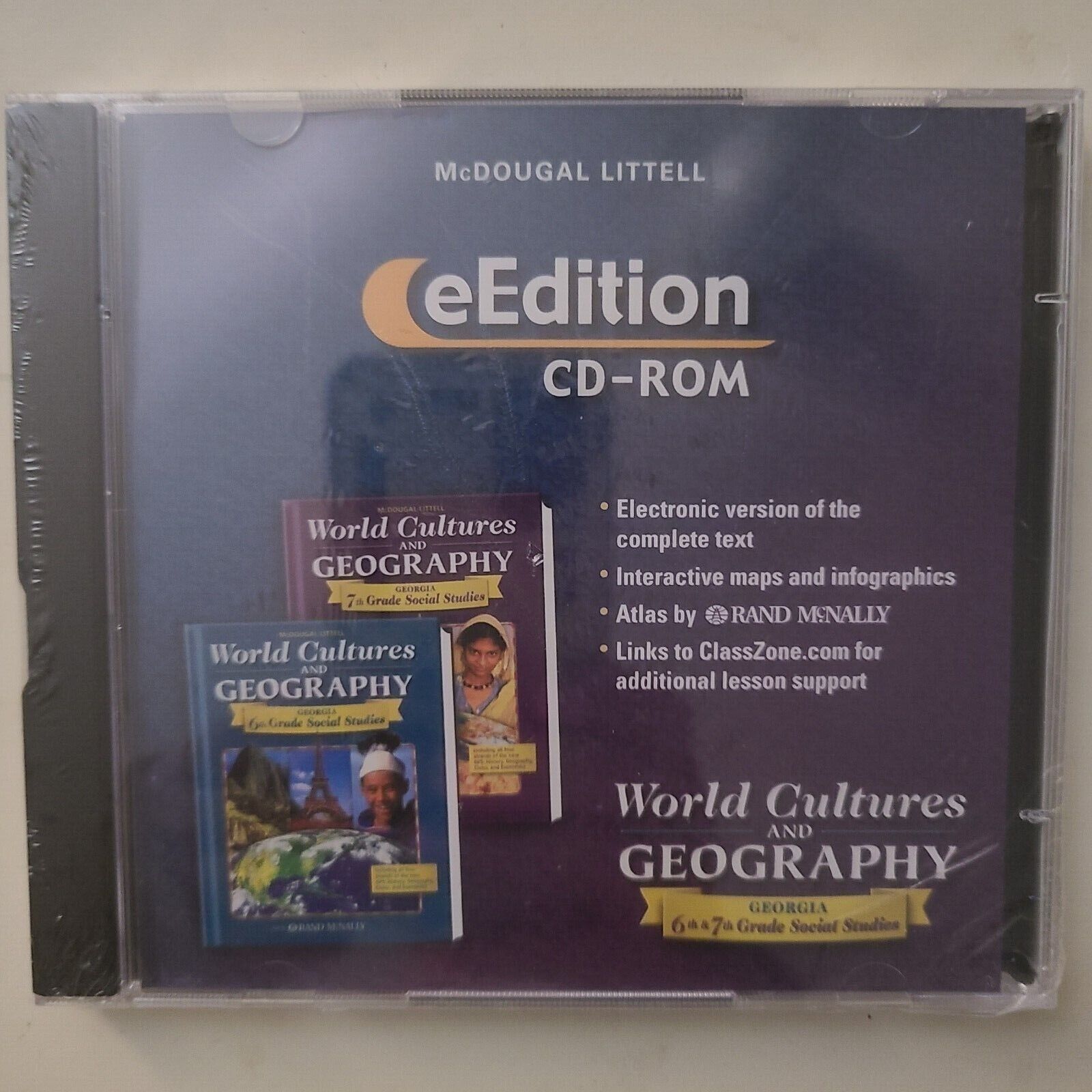WORLD CULTURES and GEOGRAPHY eEDITION CD-Rom, GEORGIA GR 6-7~ SEALED