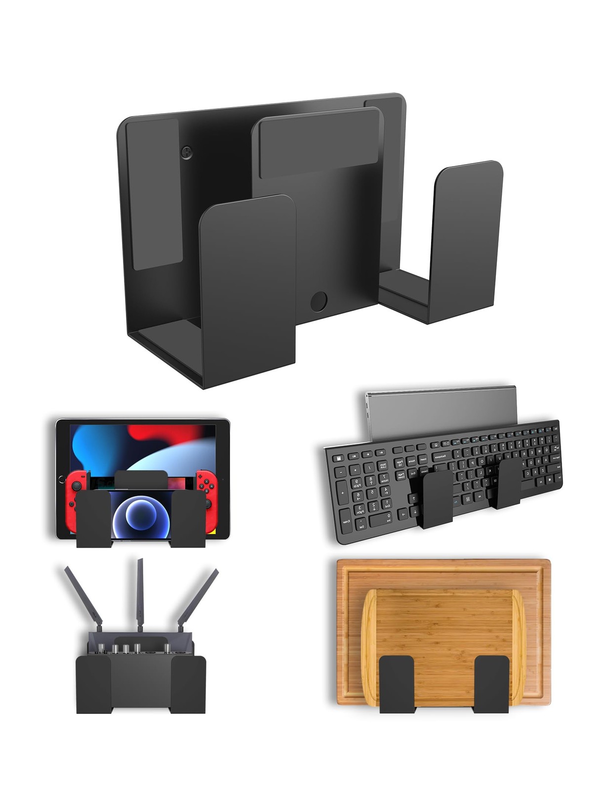 Universal Wall Mount for Laptop/Keyboard/Tablet/Kindle/Router/Modem/Cable Box...