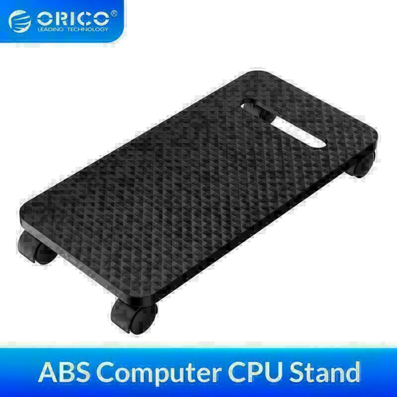 ORICO ABS Computer CPU Stand with Wheels for PC Towers Waterproof Holder Black