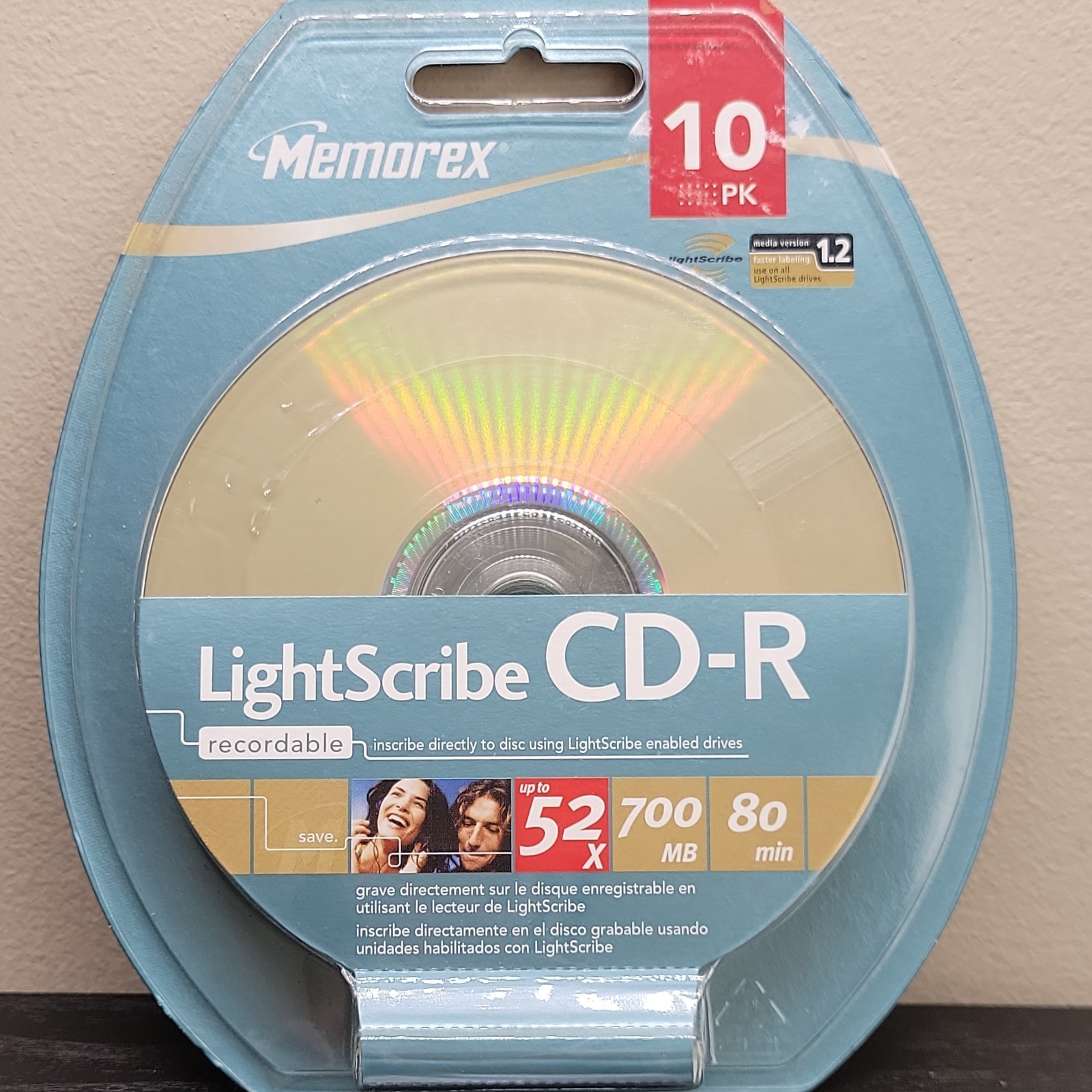 Memorex LightScribe CD-R 700MB 52x 80min 10 Pack Blank Media Sealed