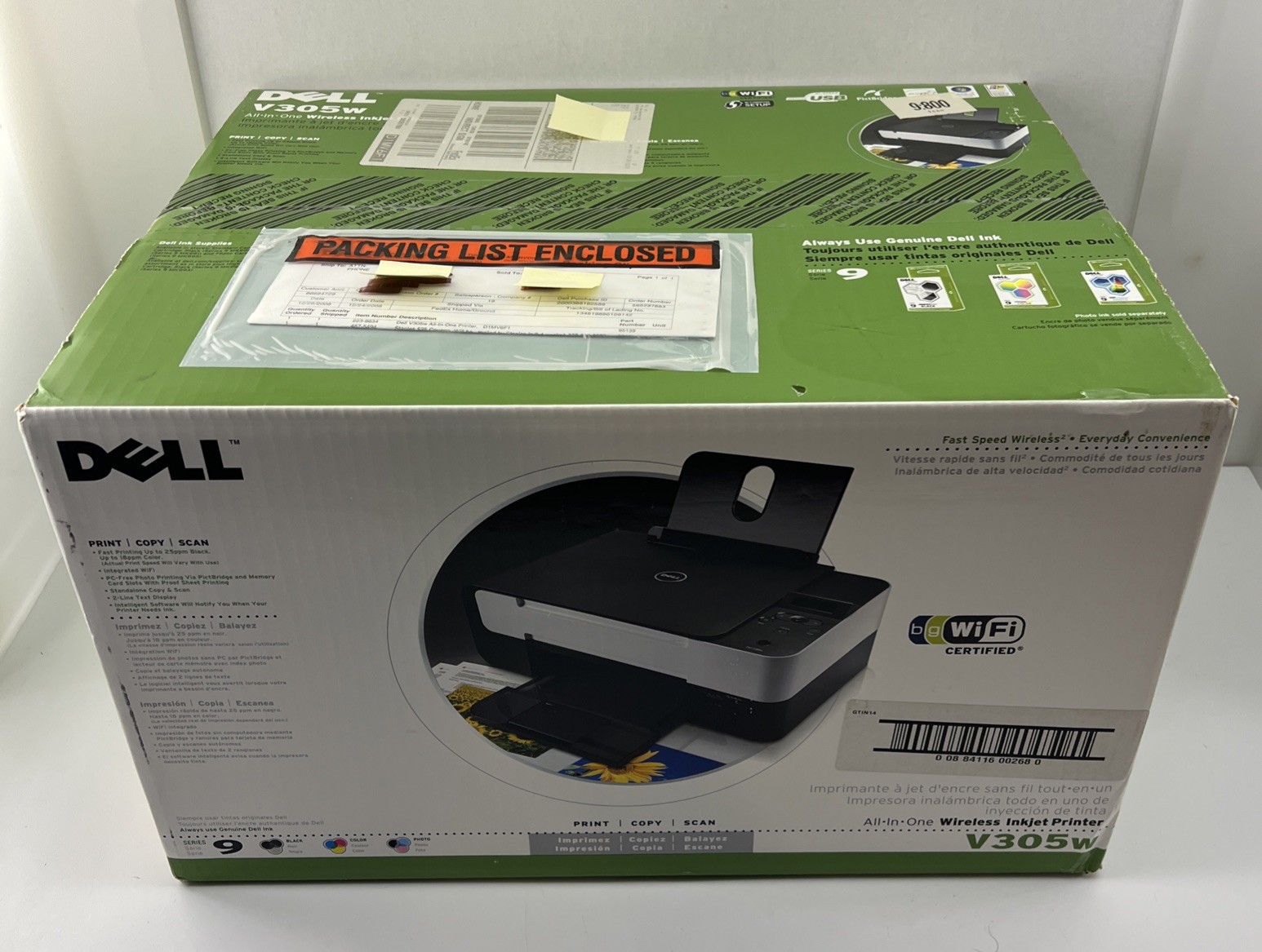 Dell All in One Wireless Inkjet Printer V305w RARE Factory Sealed Unit From 2008