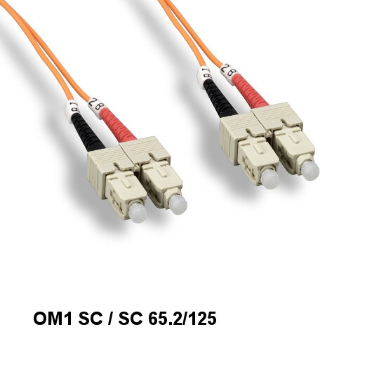 10PCS Kentek 5m OM1 SC to SC Multi-Mode Fiber Optic Cable 62.5/125 Duplex UPC