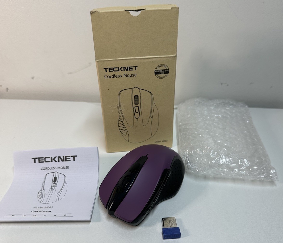 Wireless Mouse Tecknet Cordless Mouse PURPLE-M003
