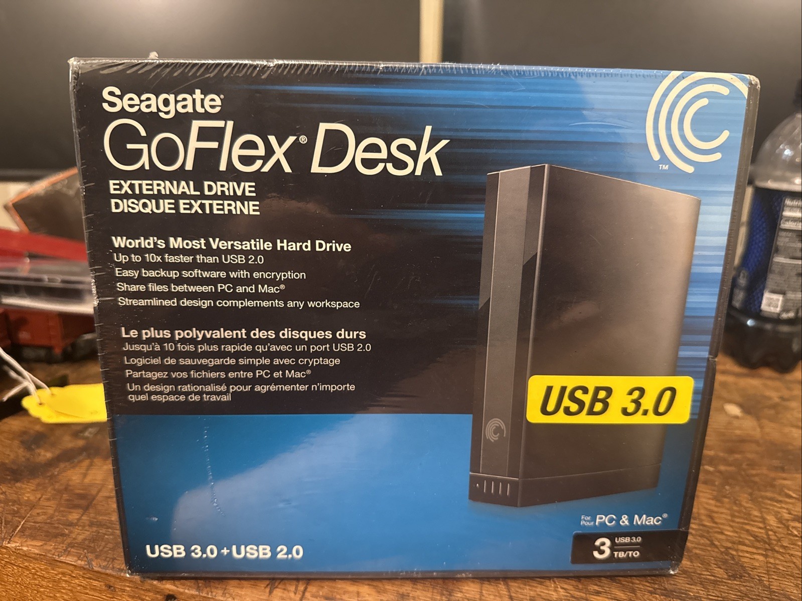 Seagate GoFlex Desk 3TB External Drive 3.0+2.0 USB For PC & Mac- Sealed