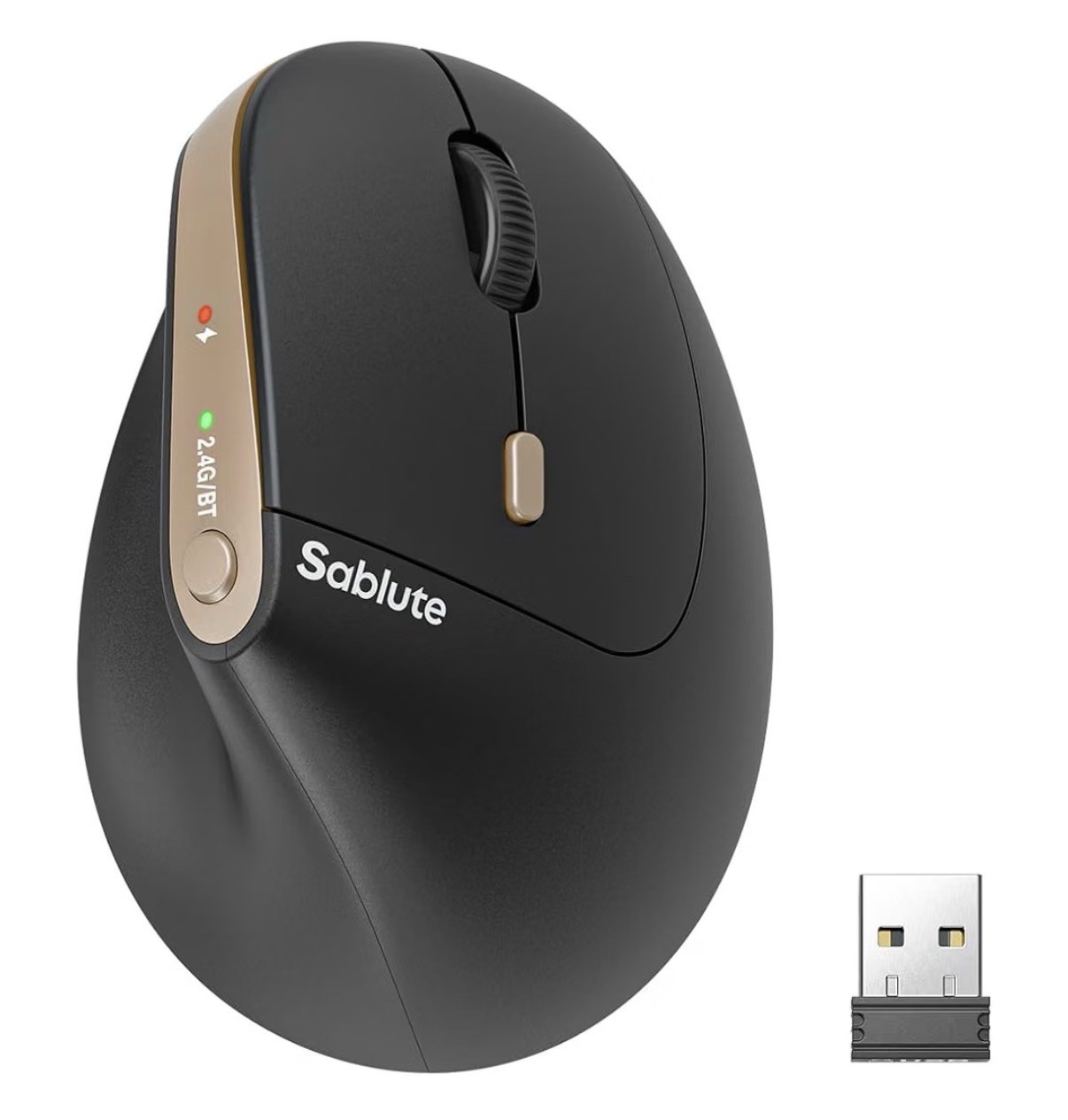 SABLUTE MAM3 Ergonomic Mouse, Bluetooth Mouse for Small/Medium Hands,DualDevi...