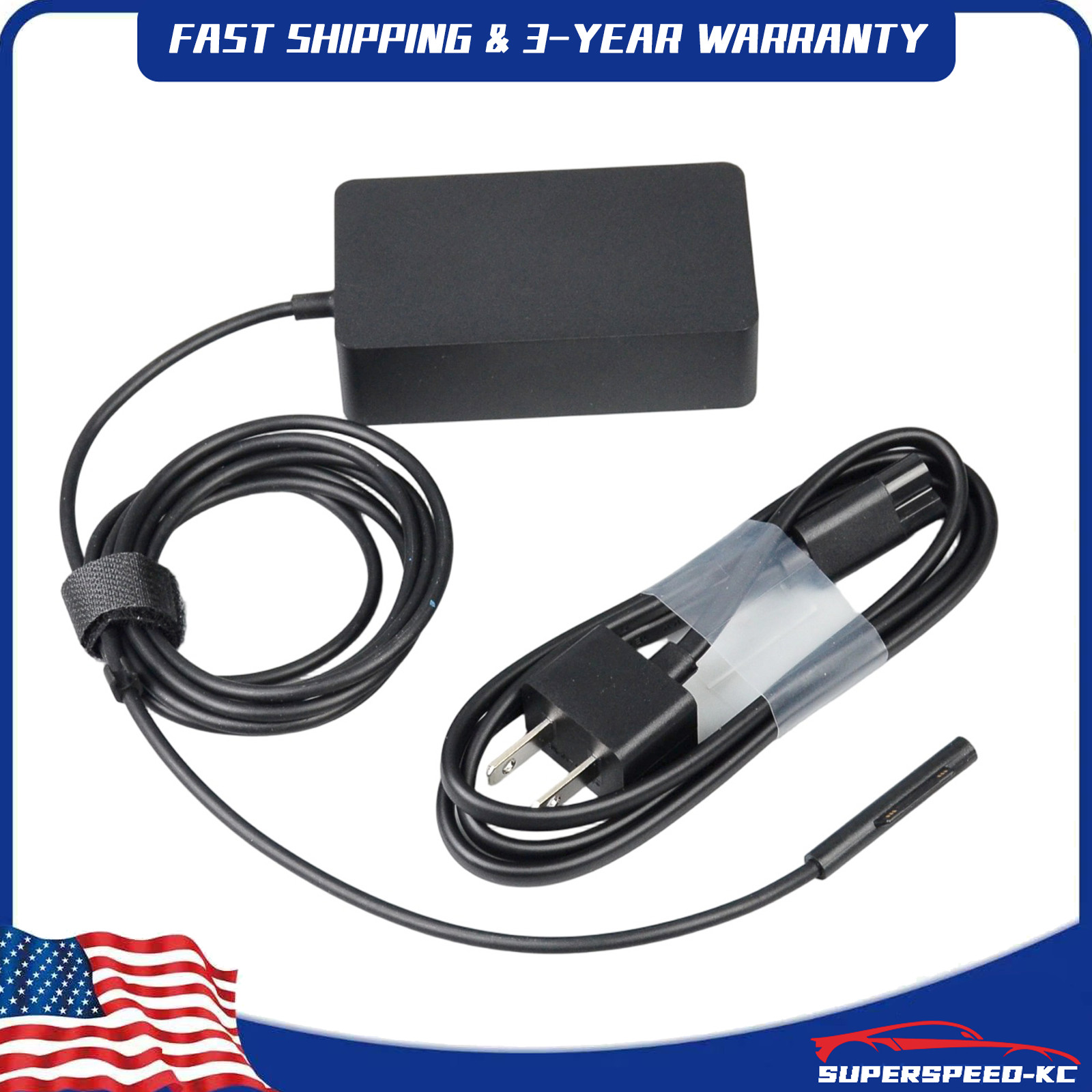NEW 65W Adapter for Microsoft Surface Pro 9 8 7+ 1800 1951 1943 15V 4A