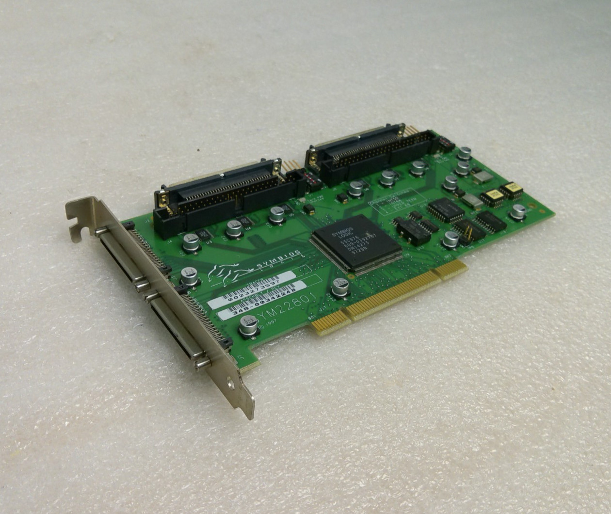 Symbios Logic SYM22801 348-0036689A PCI Dual Channel SCSI Controller Card 