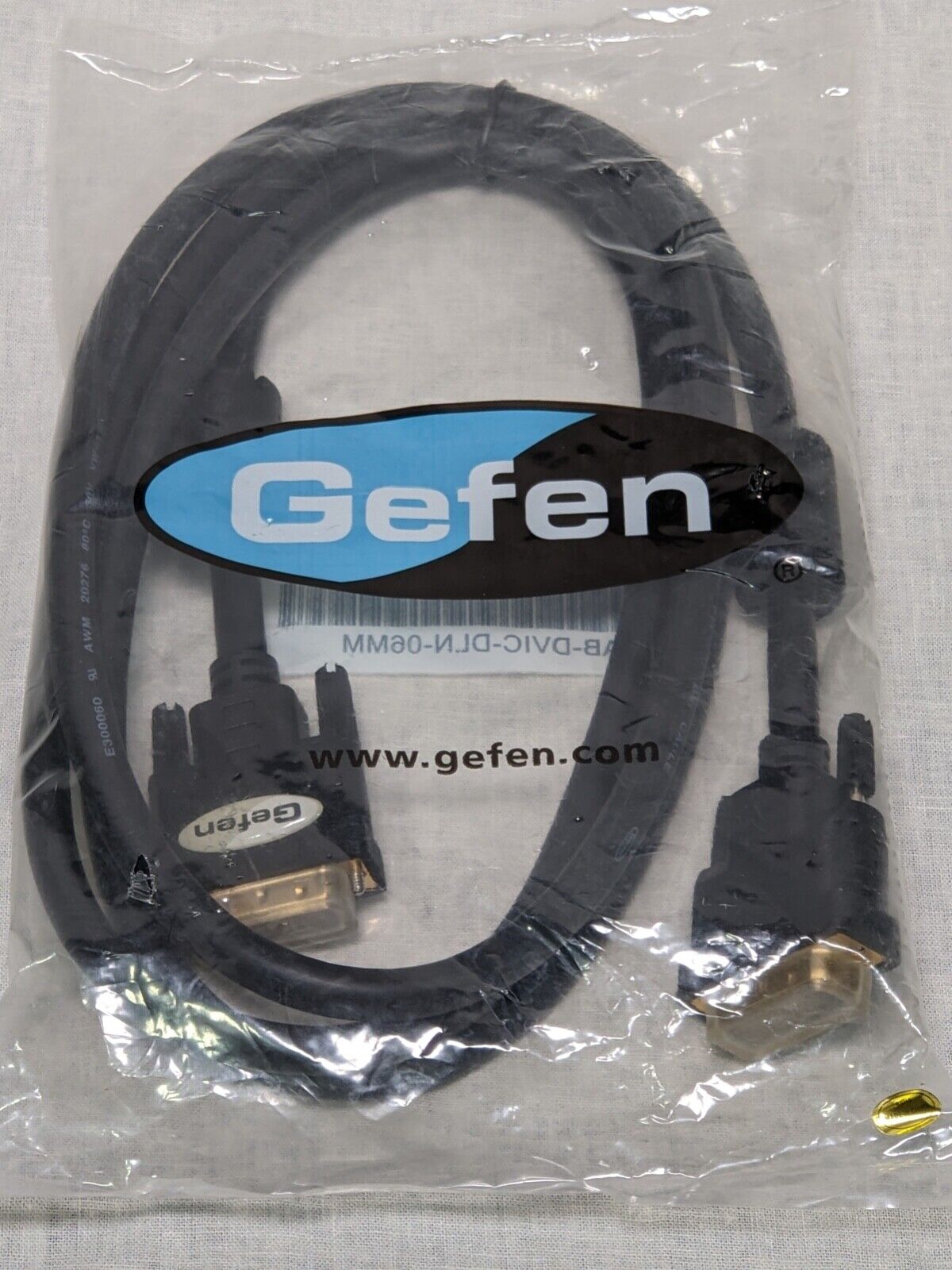 Gefen CAB-DVIC-DLN-06MM - 6' DVI (M) to DVI (M) cable